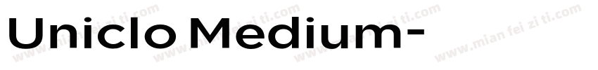 Uniclo Medium字体转换